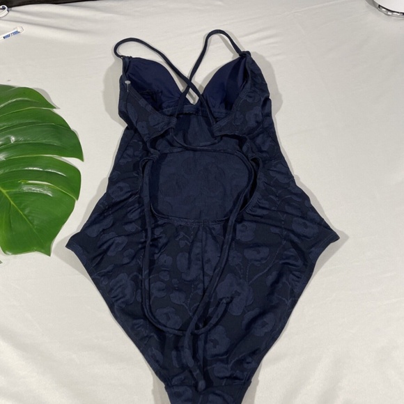 NEW‎ Robin Piccone Ana One-Piece Swimsuit in Blue [SZ 8 ] - Picture 7 of 11